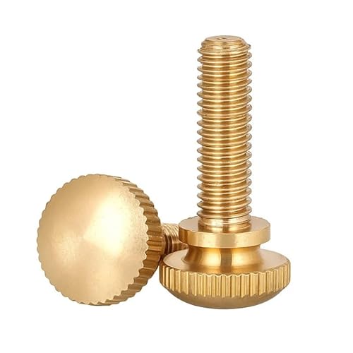 Supkancl 2/5 Stück Messing Rändelschraube mit hohem Stufenkopf M3 M4 M5 M6 M8 M10 Kupfer Rändelschrauben mit Daumendrehung Computergehäuseschraube Daumenschraube(8mm,M6(14mm)-5Pcs) von Supkancl