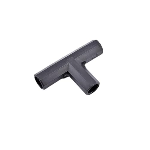 Supkancl 2 STÜCKE 11mm Schwarz Blume Stehen Stecker Garten Gewächshaus Pol Joint Gartenarbeit Anschluss Armaturen(11mm Flat Three-Way) von Supkancl