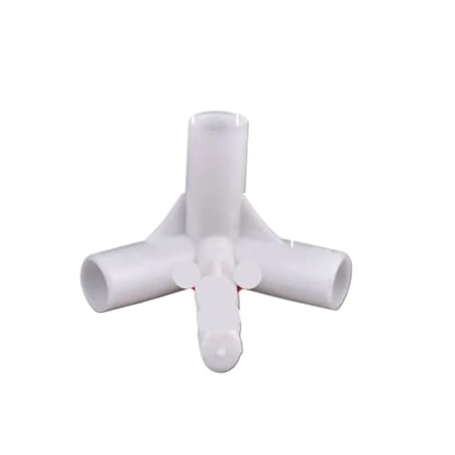 Supkancl 2 STÜCKE 12mm Weiß Rohrverbinder 60° 90° 120° 135° T-Stück Winkelstück Gerade Verbindung DIY Verbindungsstücke Kleiderschrank Haken Adapter(120 Degree Four-Way) von Supkancl