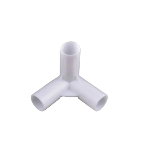 Supkancl 2 STÜCKE 12mm Weiß Rohrverbinder 60° 90° 120° 135° T-Stück Winkelstück Gerade Verbindung DIY Verbindungsstücke Kleiderschrank Haken Adapter(60 Degree Three-Way) von Supkancl
