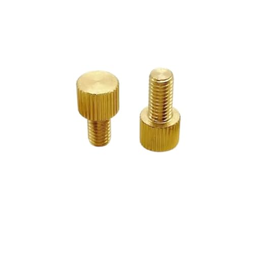 Supkancl 2 STÜCKE Messing Einkopf Handschraube M3 M4 M5 M6 Handfest Rändelschrauben Dekorationsschraube(6mm,M5-2PCS) von Supkancl