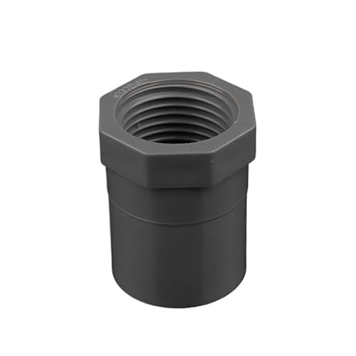 Supkancl 2 stücke 20/25/32/40/50 Mm PVC Innengewinde Gerade Stecker Wasser Rohr Joint Aquarium Teile Garten Bewässerung Adapter(Szary,1 1l2 inch-50mm) von Supkancl