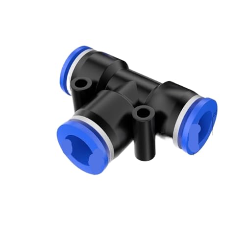 Supkancl 20/100/500/1000 stücke PE Luft Anschlüsse Pneumatische Fitting Quick Connect 4mm 6mm 8mm 10 12MM T 3Way Kunststoff Rohr(PE-16,1000 PCS) von Supkancl