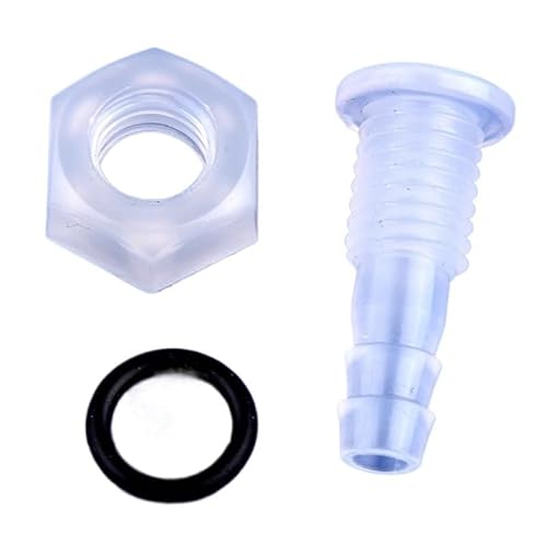 Supkancl 5/20/50/200 Pcs Direktanschluss Halb Durchgangsbrett Gerade Durchgangsverbindung Aquarium Fisch Tank Wasserrohr Schlauchadapter(M16-12mm with Nut O,200 Pieces) von Supkancl