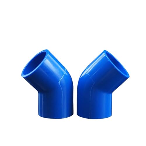Supkancl 5 STÜCKE 20/25/32/40/50mm PVC 45 Grad Ellenbogen PVC Fitting Möbel Rohrverbinder DIY Regal Garten Unterstützung(Blue,32mm) von Supkancl