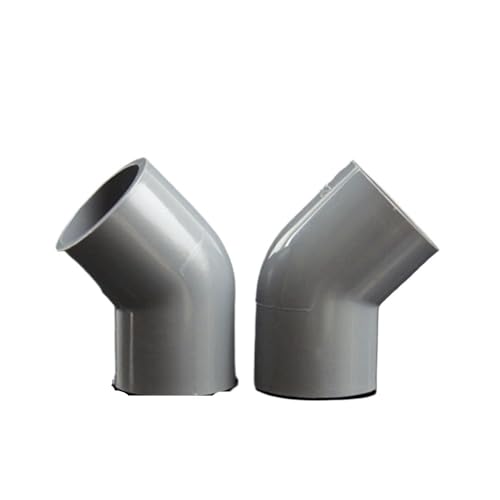 Supkancl 5 STÜCKE 20/25/32/40/50mm PVC 45 Grad Ellenbogen PVC Fitting Möbel Rohrverbinder DIY Regal Garten Unterstützung(Gray,25mm) von Supkancl
