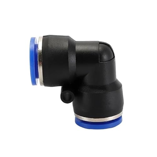 Supkancl 5 Stücke PV Pneumatische Schnellkupplung Kunststoff Ellenbogen L Typ 4 6 8 10 12 14 16 MM Rohrschlauch Luftteil Rohr Steckanschluss(PV-8) von Supkancl