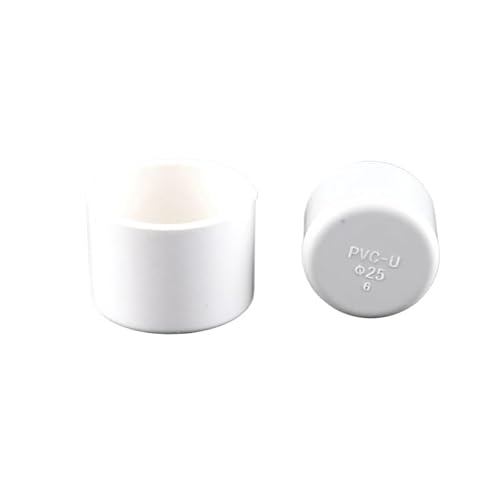Supkancl 5 stücke 20 25 32mm PVC Rohr End Kappe Stecker Wasser Rohr Stecker Rohr End Kappe for Garten Bewässerung Bauernhof zubehör Adapter(White End Cap,20mm) von Supkancl
