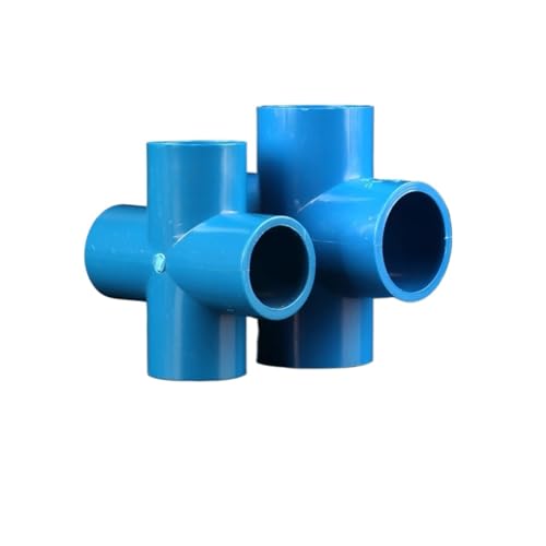 Supkancl 5 stücke 20 25 32mm PVC Rohr Gleich Kreuz Stecker Garten Bewässerung System Teile Wasser Rohr 4 Weg Adapter(Blue,32mm) von Supkancl