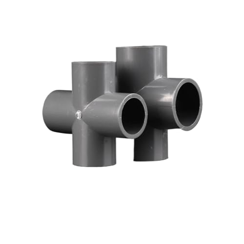 Supkancl 5 stücke 20 25 32mm PVC Rohr Gleich Kreuz Stecker Garten Bewässerung System Teile Wasser Rohr 4 Weg Adapter(Gray,20mm) von Supkancl