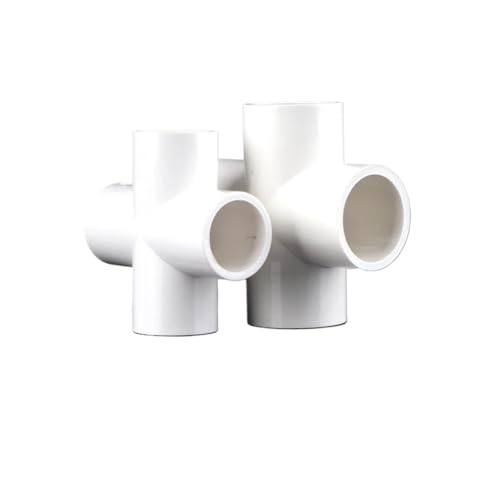 Supkancl 5 stücke 20 25 32mm PVC Rohr Gleich Kreuz Stecker Garten Bewässerung System Teile Wasser Rohr 4 Weg Adapter(White,25mm) von Supkancl