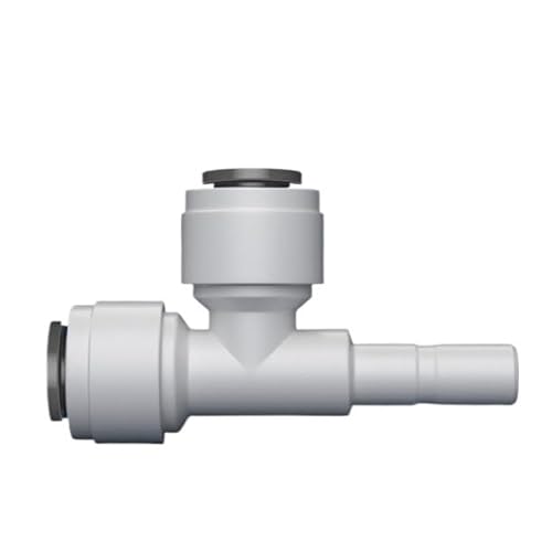 Supkancl 50 Stück 1/4 Schnellanschluss - 1/4 T-Stück Typ RO-Wasseranschluss 6,35 mm POM-Schlauch PE-Rohr 3-Wege-Schnellanschluss Wasserfilterteile(1) von Supkancl