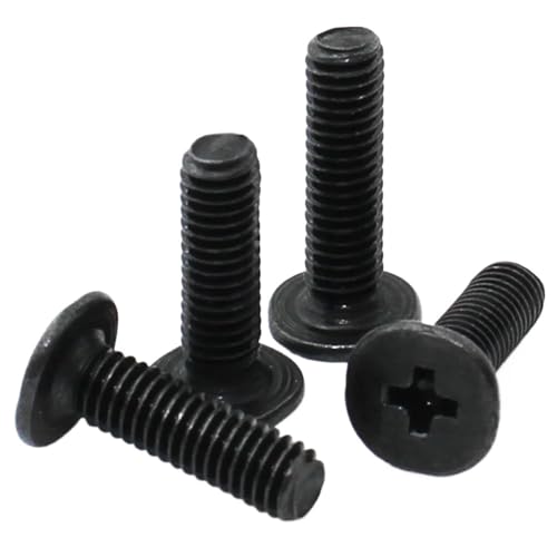 Supkancl 50 Stück M1.2 M1.4 M1.6 M2 M2.5 M3 M4 Kohlenstoffstahl Ultradünne Flache Waferkopf-Laptop-Schraubenbolzen for Computerbrillentelefon(2.5mm,M1.4 x 50pcs) von Supkancl