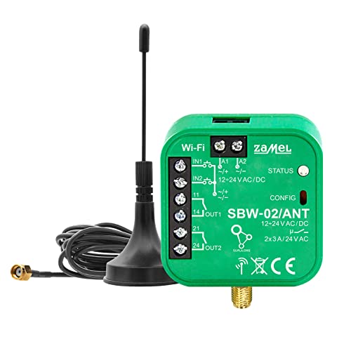 SBW-02 / ANT 2-Kanal bidirektionaler Wi-Fi-Gate-Controller mit einer externen Antenne Supla Zamel von Supla