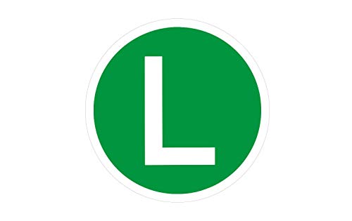 Suplimentar Alutafel L zur Kennzeichnung für lärmarme LKW weiß und grün (Außen-Ø 230 mm) von Suplimentar