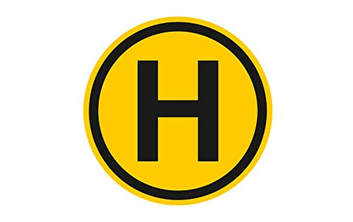 Suplimentar Kunststofftafel H für LKW gelb und schwarz (Außen-Ø 230 mm) von Suplimentar