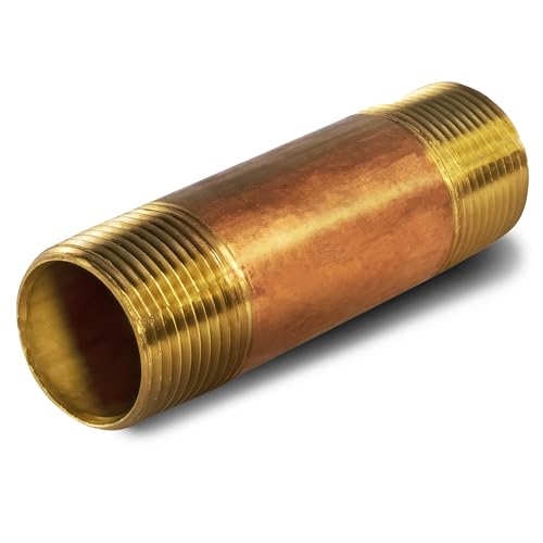 Everflow Supplies npbr1245 4–15,1 cm lang Messing Rohrverbinder Nippel mit 15,1 cm Nominal Durchmesser und NPT Enden von Supply Giant