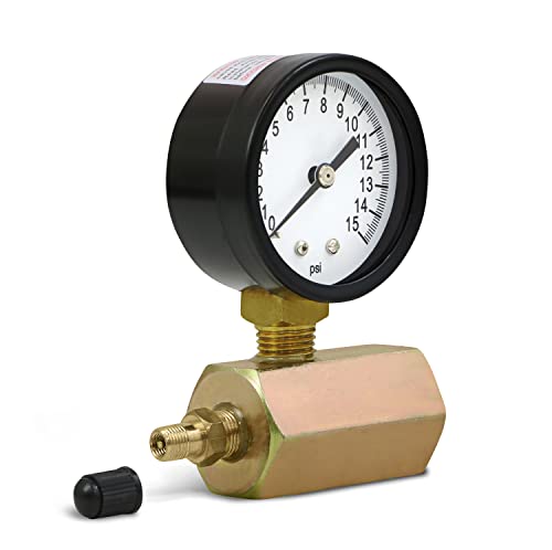 Supply Giant 7437 0-15 PSI Niederdruck-Gas-Tester-Messgerät mit 1,9 cm FIP-Sechskantkörper und 5,1 cm Display von Supply Giant