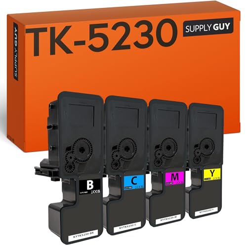 Supply Guy TK-5230 Toner Kompatibel mit Kyocera TK-5230K TK-5230C TK-5230M TK-5230Y für Kyocera ECOSYS M5521cdw ECOSYS M5521cdn ECOSYS P5021cdw ECOSYS P5021cdn Multipack 4 Toner von Supply Guy