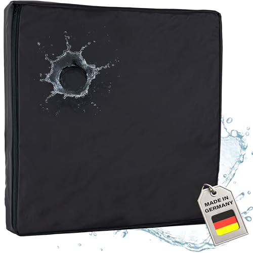 Gel Gelschaum Sitzkissen Anti Dekubitus Sitzpolster 40 x 40 x 5 cm Memory Foam für Gartenmöbel Auto Bürostuhl Kissen Rücken Polster (RG 85 (weich bis mittel) mit Outdoor / Inkontinenz Bezug schwarz) von Supply24 since 2004