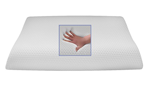 Orthopädisches Visco Kopfkissen Visko Nackenkissen viscoelastisches Nackenstützkissen WAVE 80 x 40 cm Kissen mit Memory Schaum Foam viskoelastisches Schlafkissen softes weiches Kissen Wellenkissen von Supply24 since 2004