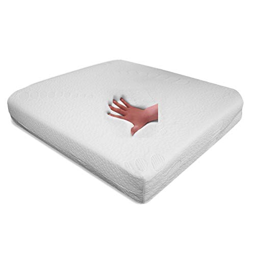 Visco Sitzkissen Visko Anti Dekubitus Sitzpolster 52 x 45 x 10 cm WEISS Memory Schaum viscoelastisches Kissen Rollstuhl Auto LKW Bürostuhl Chefsessel Sitzauflage Stützkissen Rücken Gesäß RG 85 mittel von Supply24 since 2004