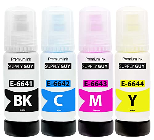 Supply Guy Tinte kompatibel mit Epson 664 für EcoTank ET 16500 14000 2550 2650 4500 L100 L110 L1300 L200 L210 L300 L3050 L3060 L3070 L310 L355 L361 L365 L385 L386 L455 L485 L486 L555 L565 (4X 70 ml) von Supply Guy
