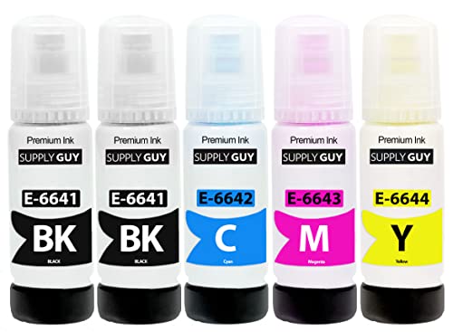 Supply Guy Tinte kompatibel mit Epson 664 für EcoTank ET 16500 14000 2550 2650 4500 L100 L110 L1300 L200 L300 L3050 L3060 L3070 L310 L355 L361 L365 L382 L385 L386 L455 L485 L486 L555 L565 (5X 70 ml) von Supply Guy