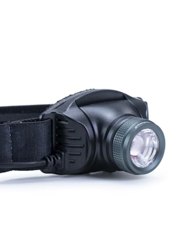Suprabeam V3air - Stirnlampe für Läufer, stufenlos dimmbar, sehr leicht und bequem mit Batterien hinten, Optik Focus System, IPX4, 340 Lumen, 3 x AAA Batterien von Suprabeam