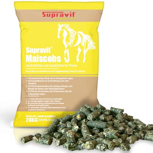 Supravit Maiscobs 20kg – Kraftfutter und Zusatzfutter für Pferde - besonders energiereiches Pferdefutter zur Unterstützung der Gewichtszunahme - wirkt beruhigend auf temperamentvolle Pferde von Supravit