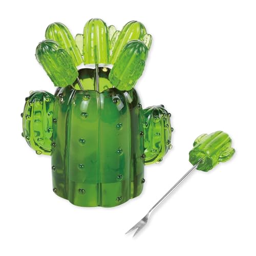 Supreme Housewares Kaktus-Cocktail-Picker-Set mit Halter, wiederverwendbare Vorspeisengabeln für Käse, Obst, Snacks, Party oder Bar, Polyresin-Halter und 6 Edelstahl-Picker Supreme Housewares Kaktus-Cocktail-Picker-Set mit Halter, wiederverwendbare Vorspeisengabeln für Käse, Obst, Snacks, Party oder Bar, Polyresin-Halter und 6 Edelstahl-Picker von Supreme Housewares