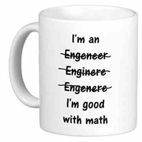 Lustige Tasse „I’m an Engineer, I’m good with math“ von Top Banana Gifts