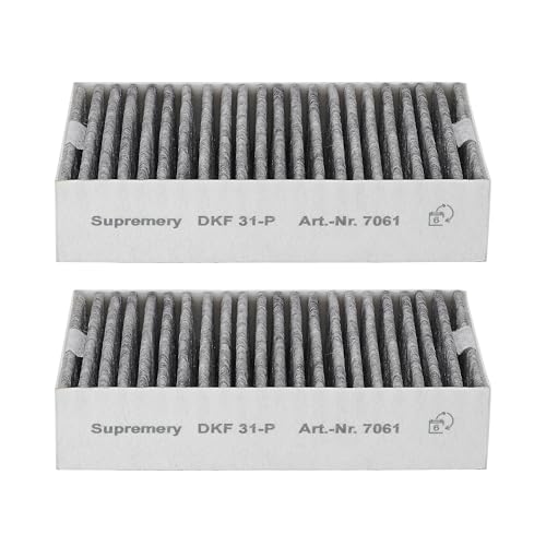 Supremery 2x Aktivkohlefilter kompatibel mit Miele Dunstabzugshauben DKF 31-P Geruchsfilter mit Aktivkohle von Supremery