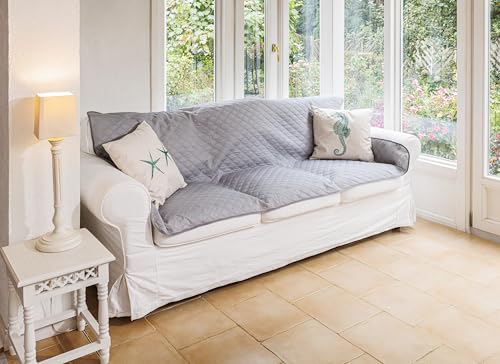 suprima SoNa24 CouchGuard Inkontinenz Überwurfdecke rutschfest || Sofadecke 120x200 cm waschbar | Autoschondecke | Haustierdecke | Schutzdecke | Sofaschoner | Sofa Cover | Inkontinenzschutz von suprima