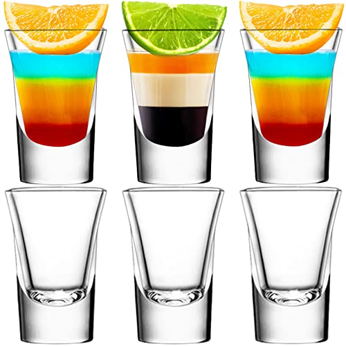 SuproBarware 6er Schnapsgläser 35ml/3.5cl, Shotgläser, Shot Gläser für Tequila, Wodka, Ouzo, Likör etc. Idee für Party. Spülmaschinenfest.Transparent… von SuproBarware