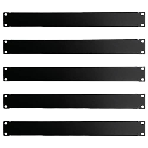 1U Blanko-Panel-Rack-Halterung, Abstandshalter, Füllmaterial, 48,3 cm, schwarzes Rack, Blind-Panel für Server-Netzwerk-Rack-Gehäuse oder Schrank, 5 Stück (1U-5 Stück) von Suprwin
