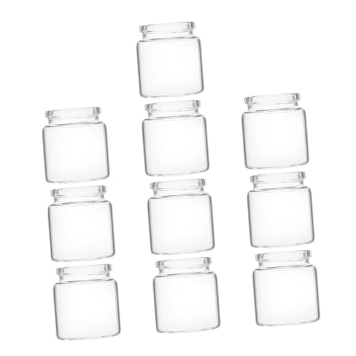 SUPVOX 10 Stück Mini Glasflaschen für Sukkulenten Pflanzgefäße Transparente Reagenzglas Vasen für Mikrolandschaftsflaschen Terrarien Moos Platzsparende Dekoration für Hydrokultur von Supvox
