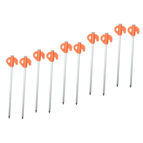 SUPVOX 10 Stück Teiliges Windfeste Zeltheringe Verschleißfeste Rostfreie Stahl Erdnägel für Outdoor Camping Robust Tragbar als Schwerlast Zeltbefestigung Orangene Farbe SUPVOX 10 Stück Teiliges Windfeste Zeltheringe Verschleißfeste Rostfreie Stahl Erdnägel für Outdoor Camping Robust Tragbar als Schwerlast Zeltbefestigung Orangene Farbe von Supvox