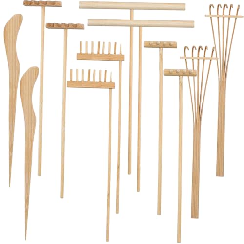 SUPVOX 12 Stück Teiliges Mini Garten Rechen aus Holz DIY Sandgarten Zubehör Leichte Handliche Meditations Rechen für Desktop und Kreative für Zen Garten Dekoration SUPVOX 12 Stück Teiliges Mini Garten Rechen aus Holz DIY Sandgarten Zubehör Leichte Handliche Meditations Rechen für Desktop und Kreative für Zen Garten Dekoration von Supvox