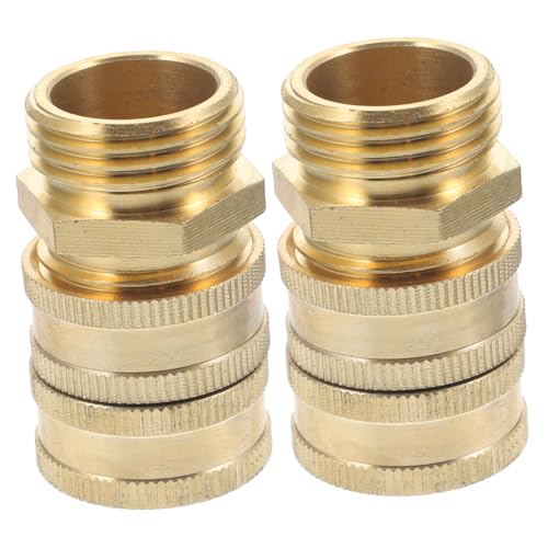 SUPVOX 2 Paare Garten Schlauch Schnellkupplung Messing Wasserhahn Adapter für Hochdruck Gartenschlauch Waschmaschine Wasserleitung Flexibel Verbinden von Supvox
