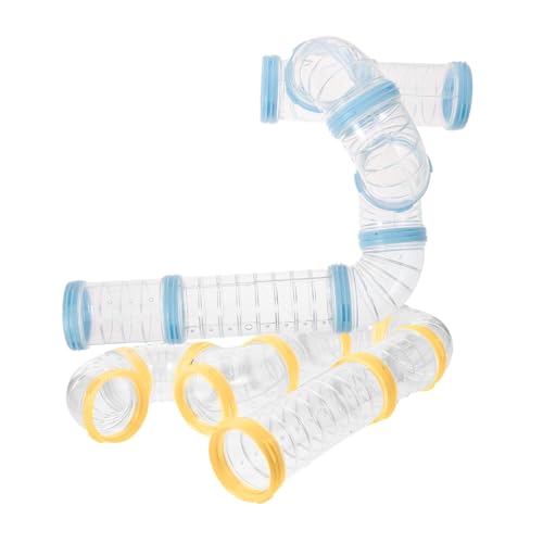 SUPVOX 2 Sätze Hamster Röhren DIY Verbindungstunnel Transparente Käfig Erweiterung für Hamster Zwerghamster und Kleine Nager Abnehmbar Pflegeleicht Robust und Vielseitig Einsetzbar von Supvox
