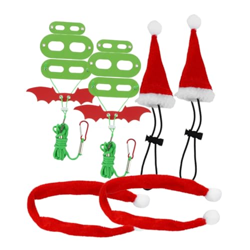 SUPVOX 2 Sätze Weihnachts Reptilien-Leine mit Verstellbarem Bearded Dragon Geschirr Inklusive Festlichem Hut und Schal aus Langlebigem Material für Sicheres Draußen mit Echsen und Anderen SUPVOX 2 Sätze Weihnachts Reptilien-Leine mit Verstellbarem Bearded Dragon Geschirr Inklusive Festlichem Hut und Schal aus Langlebigem Material für Sicheres Draußen mit Echsen und Anderen von Supvox