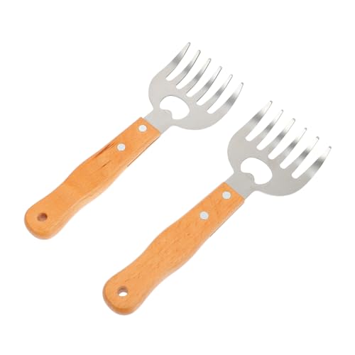 SUPVOX 2 Stück BBQ Fleischkrallen mit Hitzebeständigem Rutschfestem Holzgriff Robustes Meat Shredder Tool für Pulled Pork Huhn Rind Sicherer Griff Zerkleinern und Servieren SUPVOX 2 Stück BBQ Fleischkrallen mit Hitzebeständigem Rutschfestem Holzgriff Robustes Meat Shredder Tool für Pulled Pork Huhn Rind Sicherer Griff Zerkleinern und Servieren von Supvox