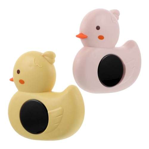 SUPVOX 2 Stück Badethermometer mit Niedlicher Entenform Genaues Schwimmendes Wasserthermometer für Badewanne Pool und Spa Einfach Ablesbar zur Sicheren Temperaturkontrolle von Supvox