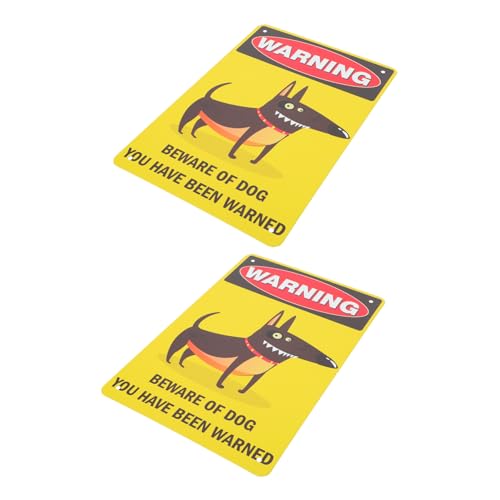 SUPVOX 2 Stück Vintage Garten Warnschild Teiliges aus Langlebigem Eisenblech Rahmenlose Hundewarnung für Garten und Wetterfest und Lesbar für Außenbereiche Geeignet von Supvox