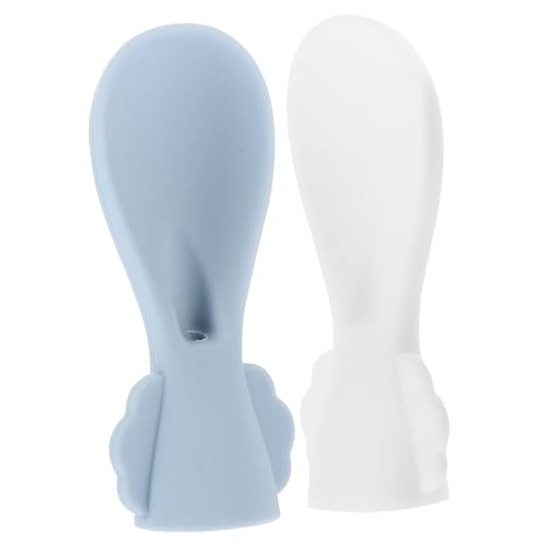 SUPVOX 2 Stück Wiederverwendbarer Babylöffel Ergonomisch Geformt für Fruchtpüree Quetschbeutel Bunte Fütterungslöffel Sicher und Leicht zu für Kleinkinder Ab Monate von Supvox