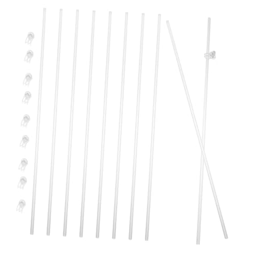 SUPVOX 20 Satz Transparente Acryl pflanzenstützen mit Orchideenklammern Lange Gartenstützen für Zimmerpflanzen und Gemüse Flexible Wiederverwendbare Pflanzenhalter für Drinnen und von Supvox