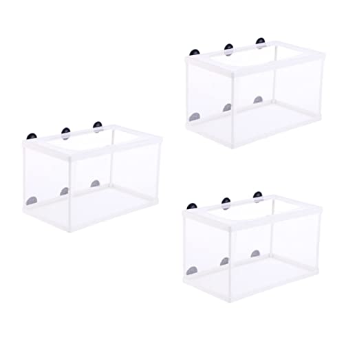 SUPVOX 3 Stück Großes Teiliges Fischbrutnetz mit Saugnapf für Aquarium Isolierende Aufzuchtbox zur Fischzucht Robustes Inkubator Fischnetz mit Hoher Kapazität für Zuchtbecken und Teich von Supvox