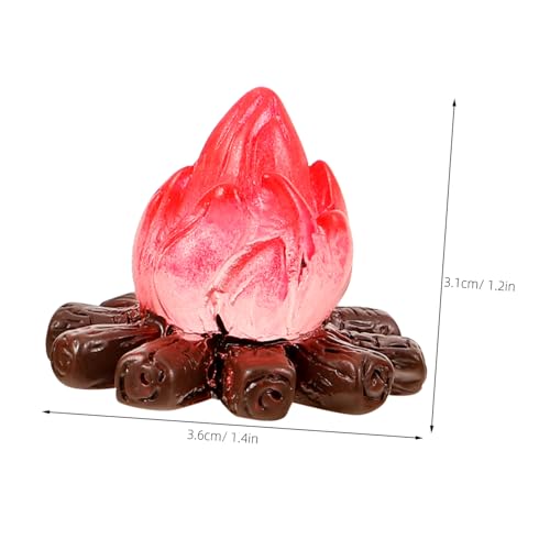 SUPVOX 3 Stück Miniatur Lagerfeuer Dekoration Künstliches Feuer Modell Realistische Mikro Szene für Garten Bonsai und Puppenhaus Draußen Feuerschale Ornamente von Supvox