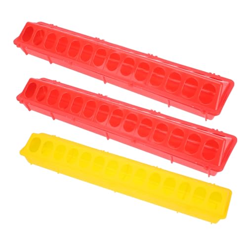 SUPVOX 3 Stück Teiliges Tauben Futtertrog aus Sicherem Material Leicht zu Reinigen mit Mehreren Fächern für Hühner und Kleine Vögel Praktische Futterstation für Vogelkäfige und von Supvox